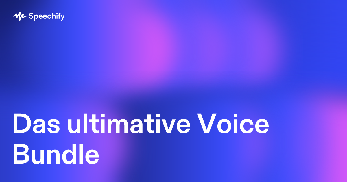 Das ultimative Voice Bundle