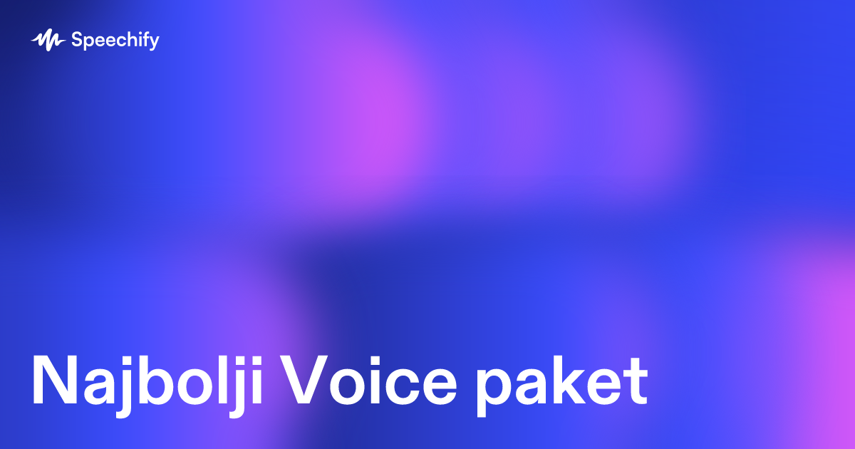 Najbolji Voice paket