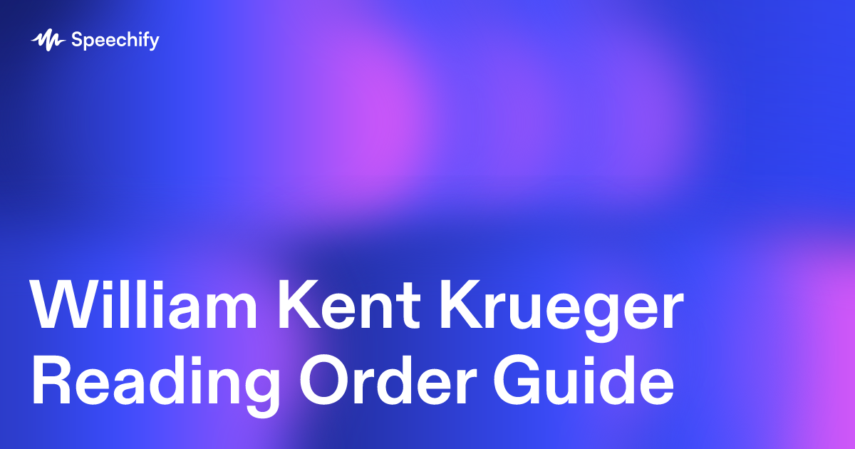 William Kent Krueger Reading Order Guide