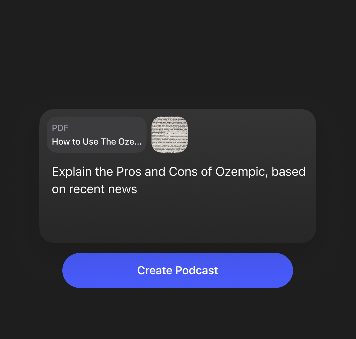 easily create AI podcasts in one click