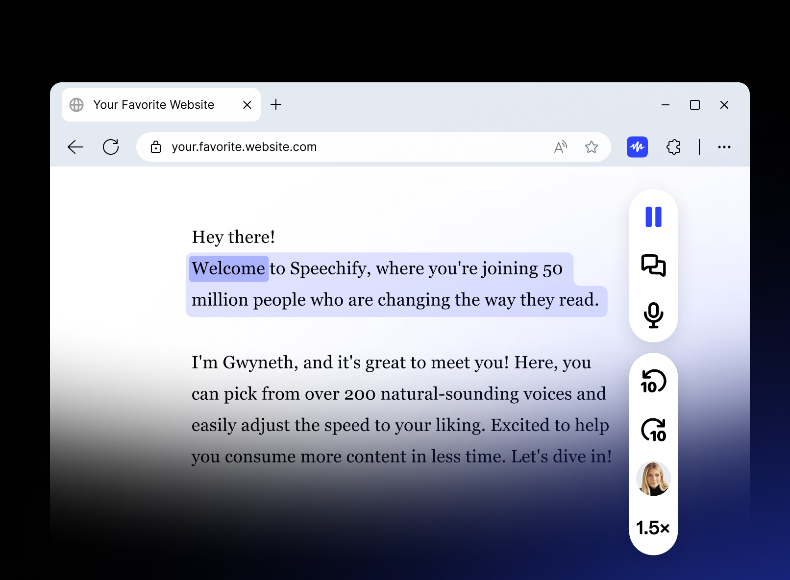 speechify edge extension