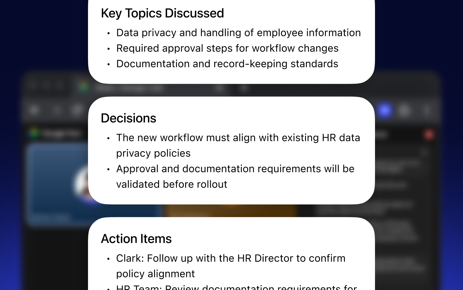 Action Items