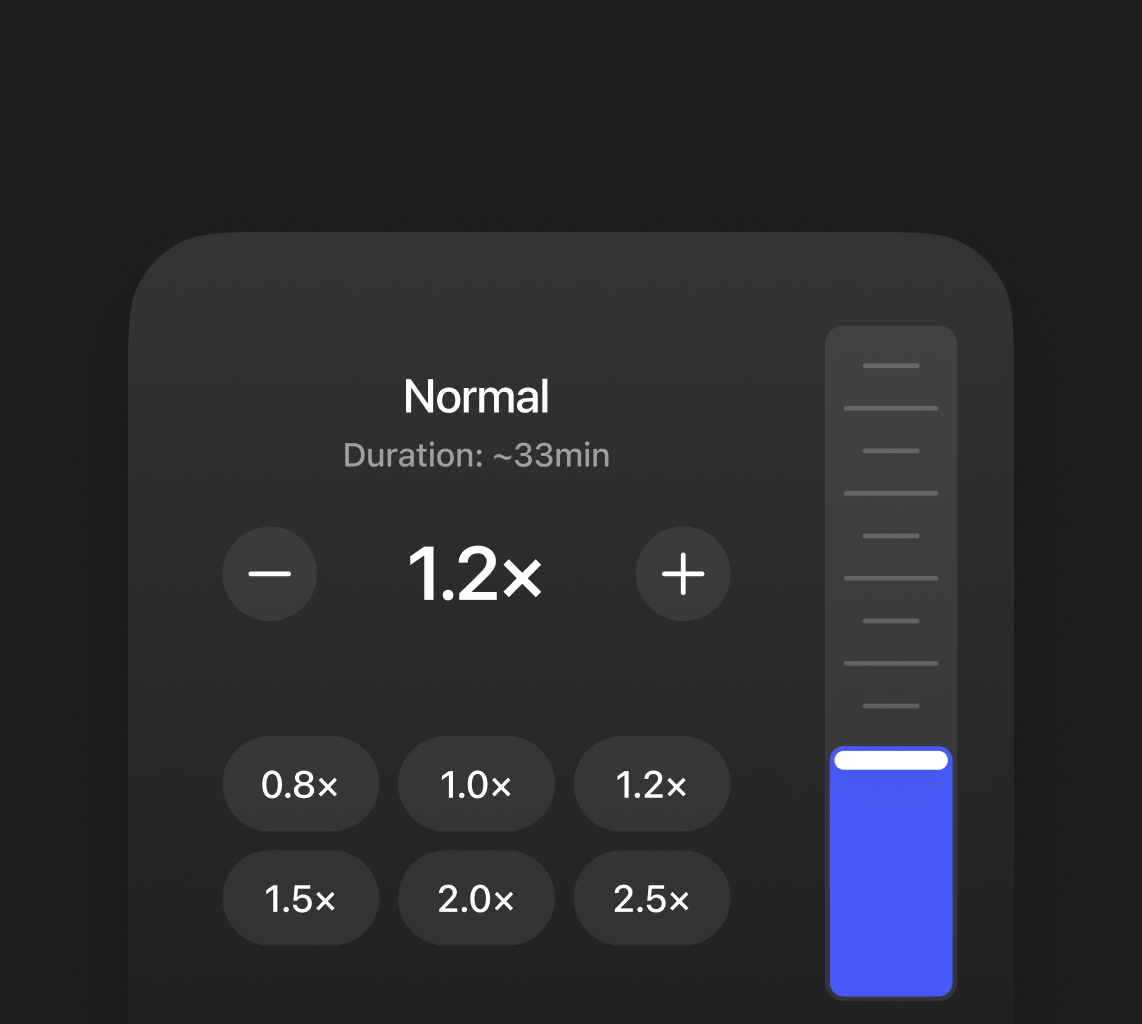 Change Speed while listening
