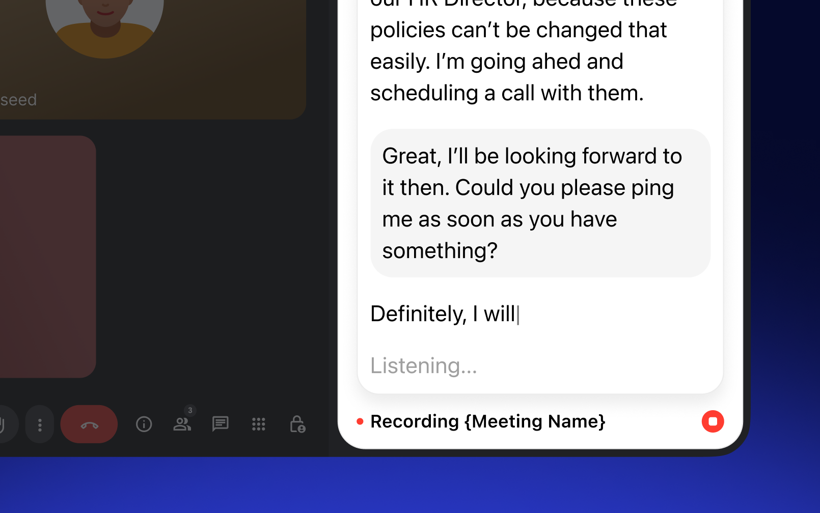 Live Transcription