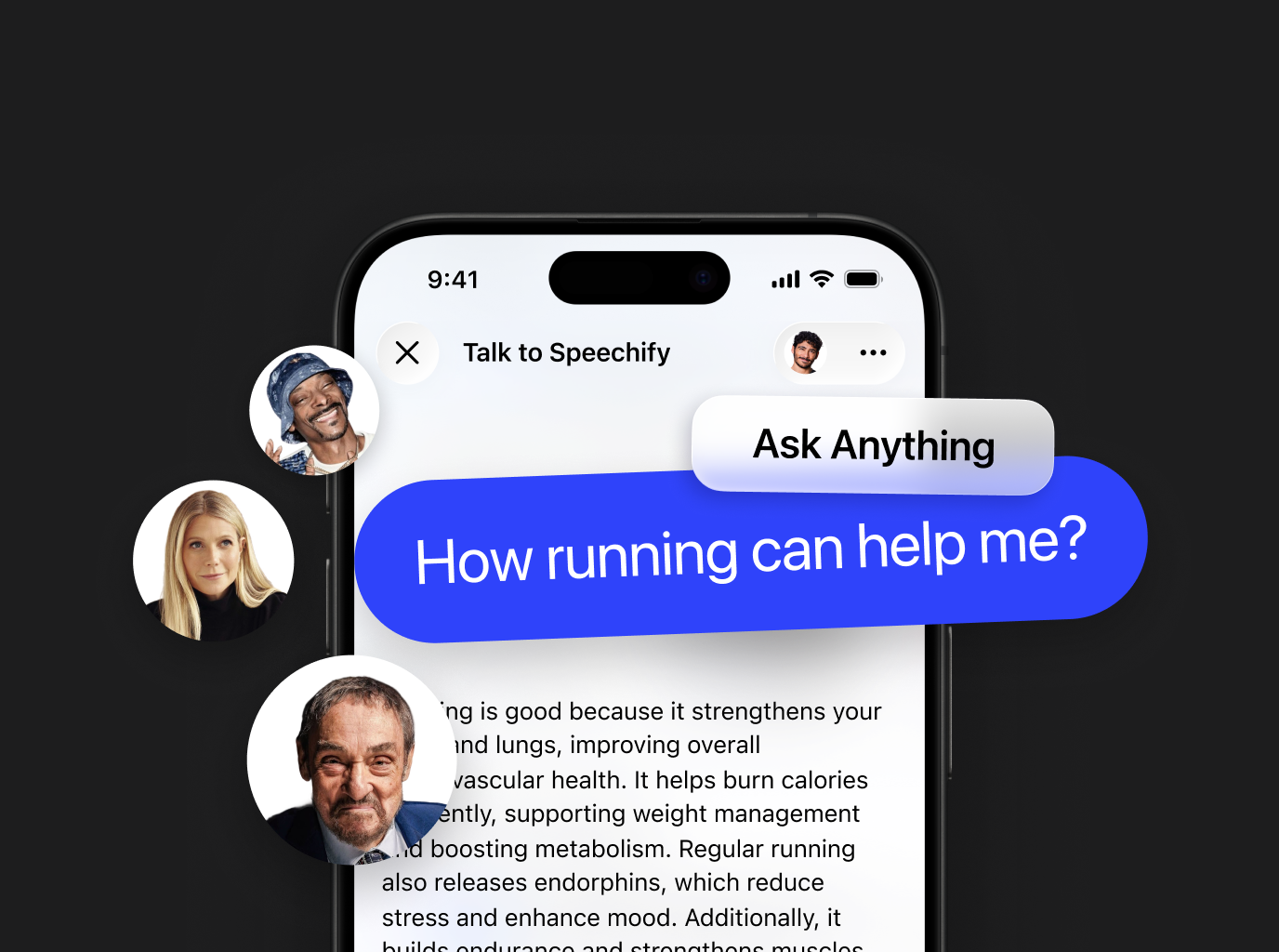 Use speechify to talk instead of typing