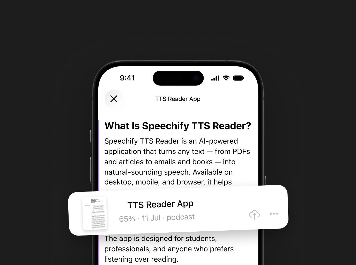 Speechify understands context