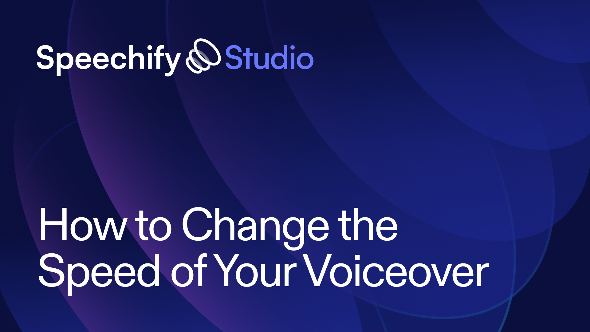 How to Change the  Speed of Your Voiceover