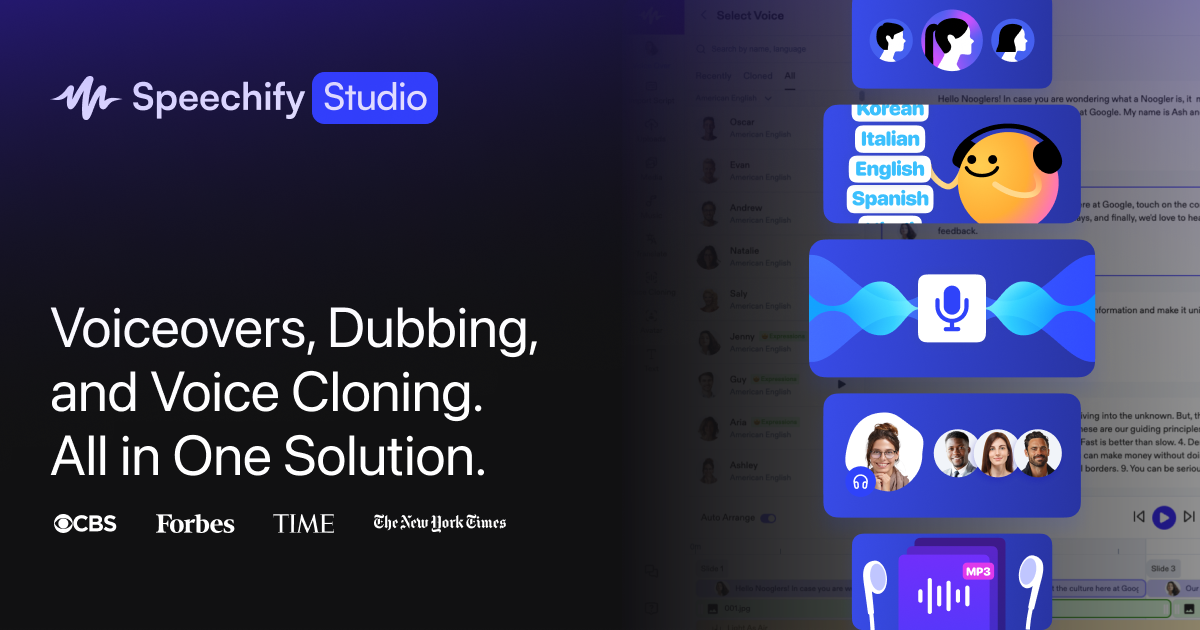 Free AI Voice Generator: Text to Speech & AI Voice Cloning by Speechify