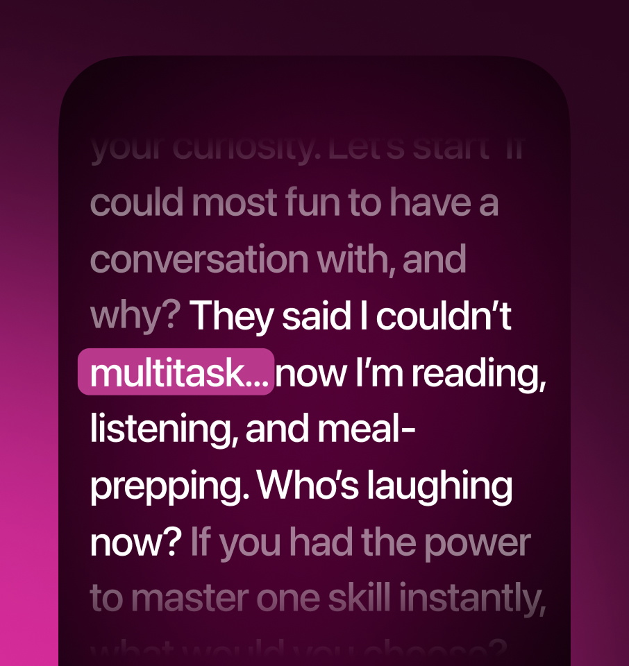 read along feature screenshot
