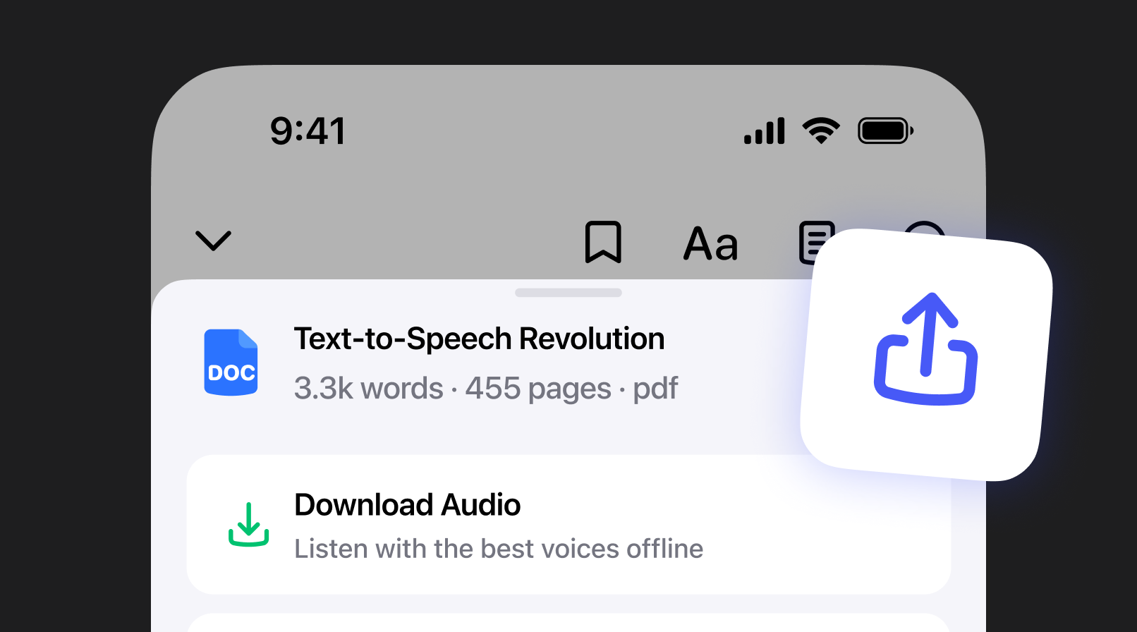 Speechify File Sharing