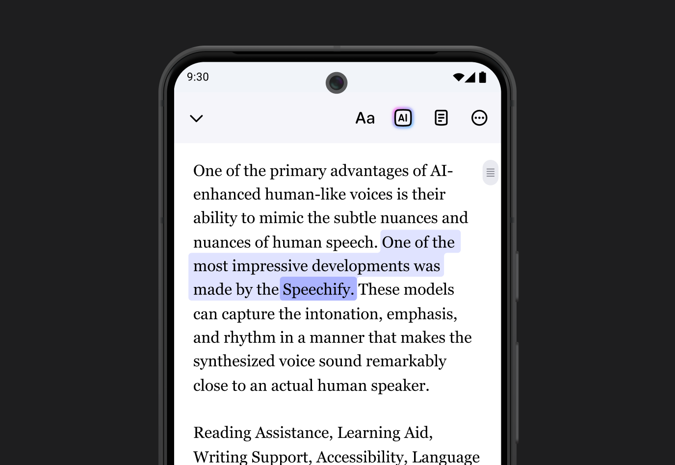 speechify android screenshot