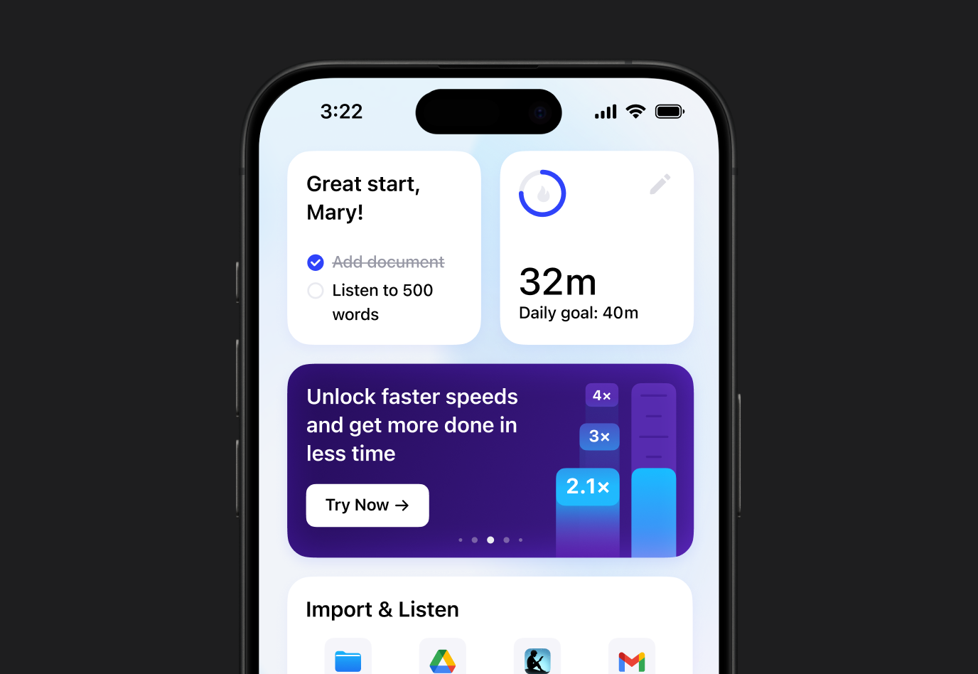 speechify ios screenshot