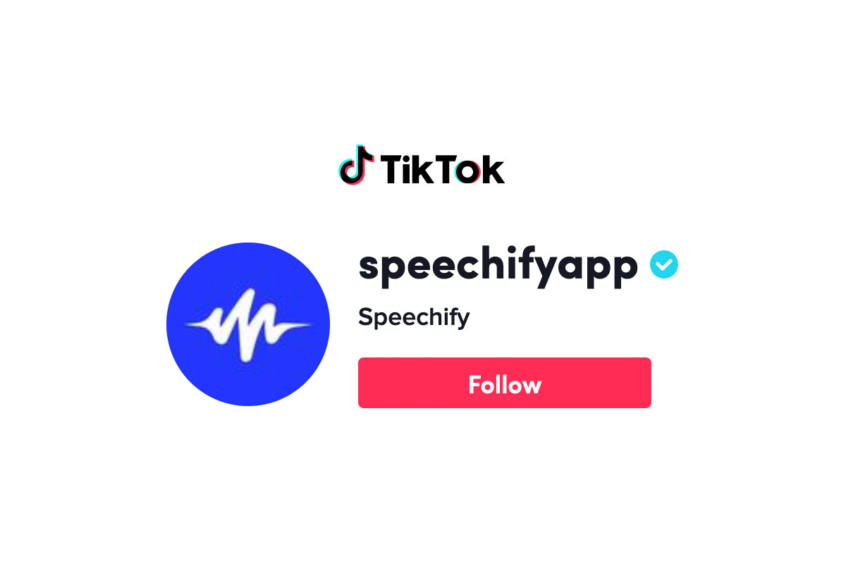 Speechify TikTok Screenshot