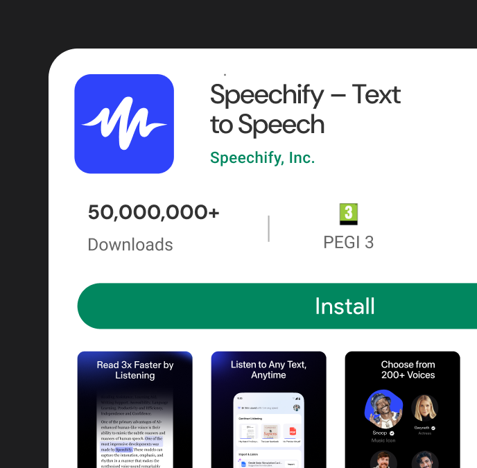 Speechify Announces Over 5M Downloads on Android