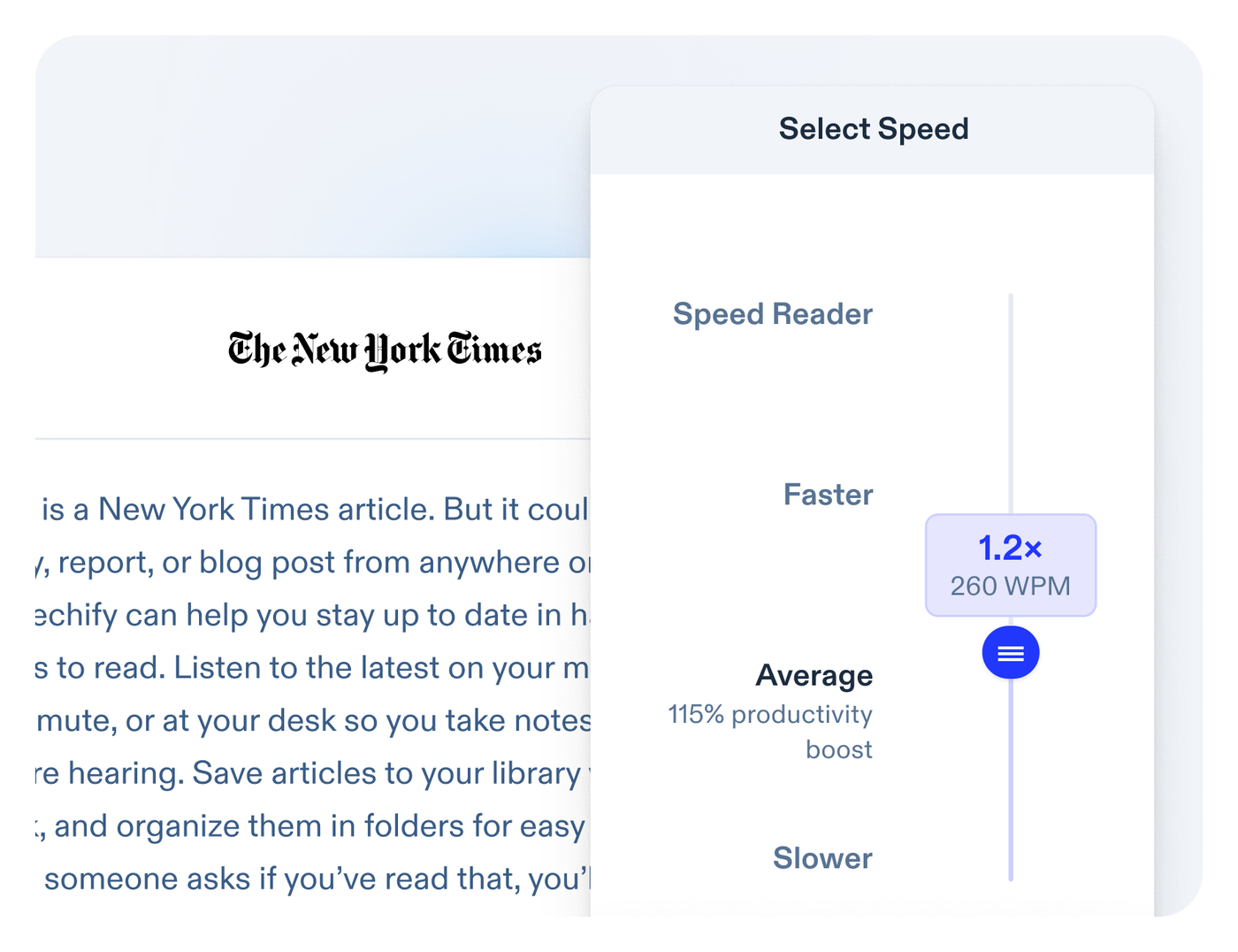 Read anything quicker with Text to Speech