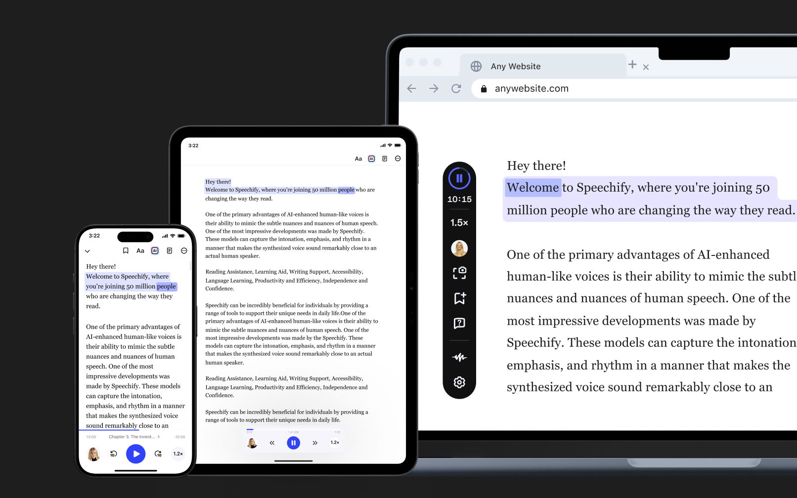 sync and listen on devices