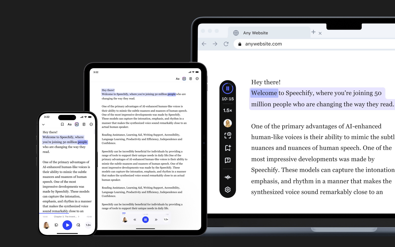 sync and listen on devices